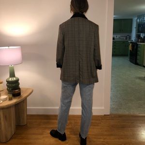 Free People Relaxed Plaid Blazer